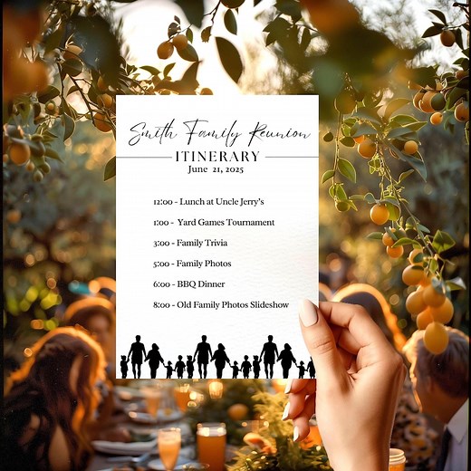 Family Reunion Itinerary Template - Editable Canva Schedule, Printable Agenda, Family Gathering Planner Download, Itinerary Sheet, ID100 - Etsy