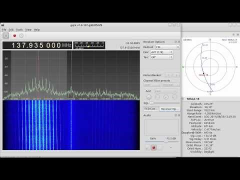 NOAA-18 reception with Funcube Dongle and Gqrx SDR