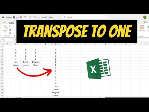 How To Transpose Multiple Columns & Rows Into One Column In Excel