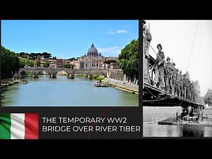 The temporary WW2 bridge still in use over River Tiber