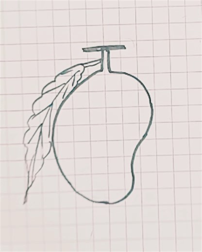 mango easy drawing//? shorts feed###drawing ##viral #art ##video ##