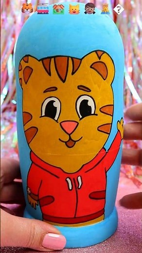 ASMR UNBOXING Daniel Tiger's Neighborhood Nesting Dolls Review ❤️#shorts #asmr #pbskids #trending