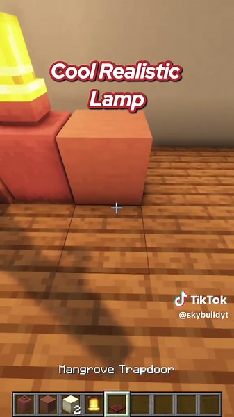 Follow for more short build tips! I also have a yt channel (check my bio) in this video: how to build a cook realistic lanp in minecraft