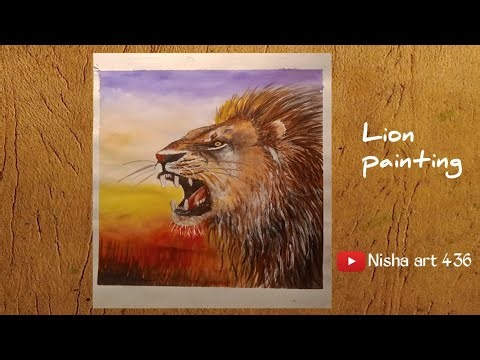 How to Paint a Lion - Step by Step Painting Tutorial