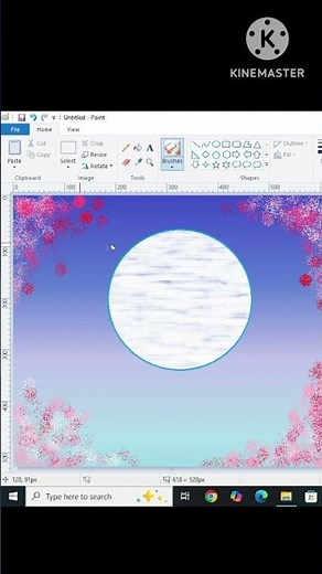 Drawing on computer| painting in Ms paint #mspaint