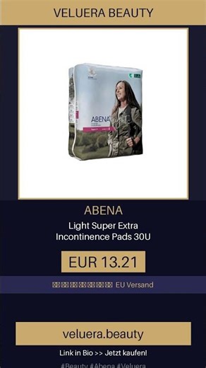 Abena Light Super Extra Incontinence Pads 30U | Veluera Beauty