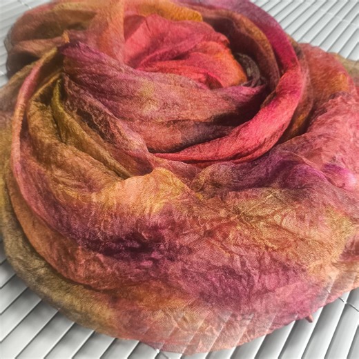 Silk Scrim for Nuno Felting and Textile Art, Hand Dyed Fabric, S87 - Etsy