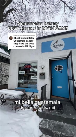 Replying to @Mohamed I WENT TO MI BELLA GUATEMALA 🫣🇬🇹 (ft. their famous churros) #fyp #eating #foodtiktok #viralfood #sweets #grandrapids #michigan #bakery #churro #guatemala