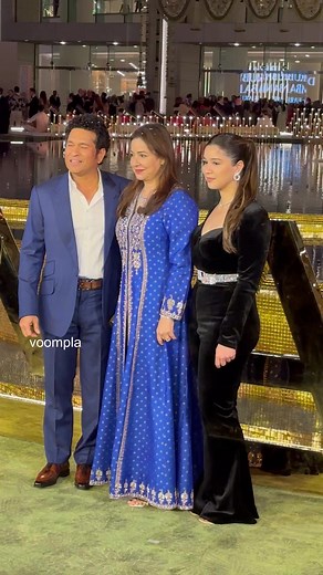 1.3M views · 5.8K reactions | Sachin Tendulkar with wifey Anjali and their daughter Sara Tendulkar at the launch of the Nita Mukesh Ambani Cultural Centre at the Jio World Centre in BKC | Voompla | Facebook