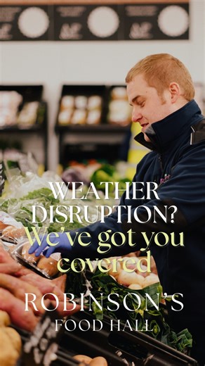 🚢 Weather disruption update With limited incoming boats to the Isle of Man until Wednesday morning, some supermarkets may experience shortages. At Robinson's Food Hall, we’ll continue to have essential items available, including locally sourced fruit, vegetables, and fresh meat from our butchers. Our on-site bakery will be baking fresh bread daily, and our in-house kitchens will continue preparing fresh food as normal. Pop in and shop local – we’re here to help. 🤍 | Robinson's Fresh Foods