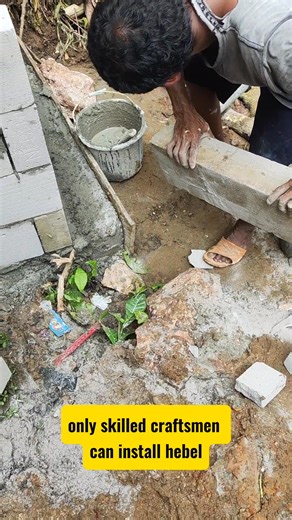only skilled craftsmen can install hebel #constructionusa #usaconstruction #constructionworker #constructionlife #jobsiteusa #americanconstruction #bluecollar #bluecollarlife #hardworking #manualwork | Supriadi 02