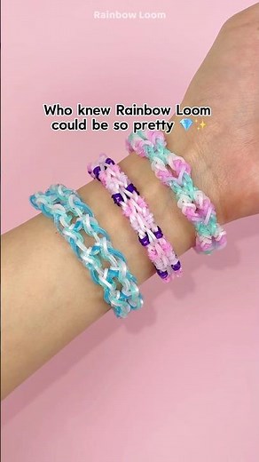 The NEW band colors are GORGEOUS 💎✨ Check out Rainbow Loom’s Sparkle Pop Treasure Box rubber bands