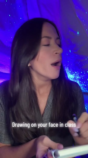 Drawing on Your Face in Class ASMR