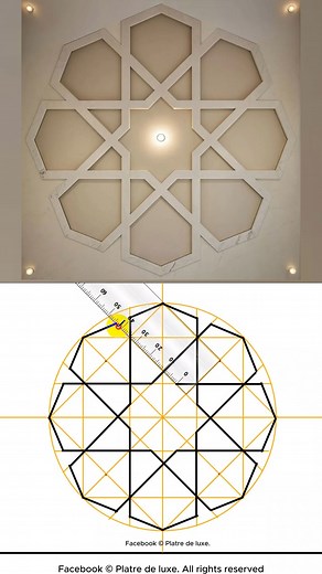 391K views · 4.3K reactions | An engineering technique for crafting a signature gypsum ceiling pattern #GypsumWork #InteriorDesign | Platre de luxe | Facebook