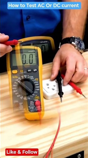 How to Check AC or DC Current Using a Multimeter#youtubeshorts#shorts#ACDC#Multimeter#DIYElectrical