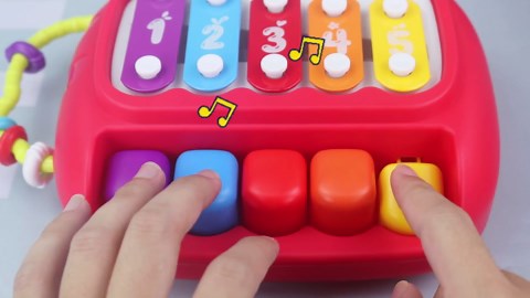 4 in 1 Baby Toys for 6 12 18 Month, Learning Toys for Babies 6-12 Months, Busy Cube, Stacking Sorter, Piano Xylophone Pull String Travel Toy, Birthday Gifts for Toddlers 1 2 Years Old