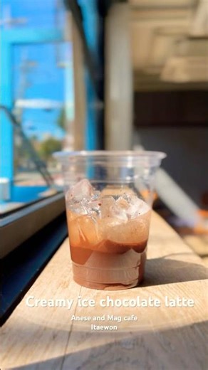 Creamy iced chocolate latte #coffee