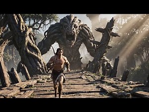 Primitive Humans 4.7 Million Years Ago vs Lava Serpent & Root-Bridge Creature