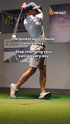 The fastest way to build consistency in your golf game? 🏌️‍♂️ Stop changing your swing every day. Repetition, not new tips, is what builds a reliable, confident swing. Focus on practice, track your progress, and watch your game improve! #oklahomagolf #fypシ #tulsagolfer #fypviral #wintergolf
