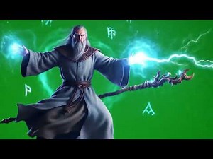 "Wizard Casting Lightning Spell – Free Green Screen VFX (16:9 Fantasy Overlay)"