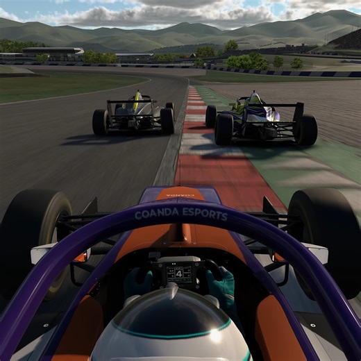 iRacing on Instagram: "Another fantastic FIA F4 finish - 3 wide at the line! 🙌🏁 @fia.official | @moza_racing_official"