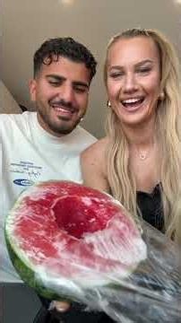 You definitely have to try this 😋🍦🍉 #selinaundharoon #couple #watermelon #icecream #￼ #relationship