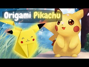 How to Make a Simple Pikachu Pokemon, Origami Pikachu Pokemon Step by Step