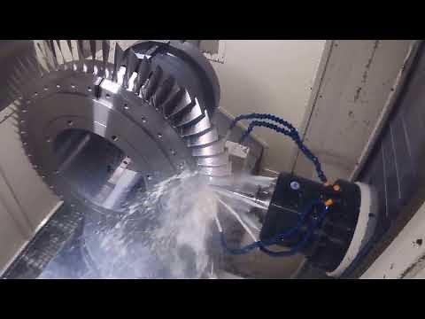 Titanium Ti-6Al-4V Aerospace Blisk Cut on 5-Axis Yasda YBM 7Ti