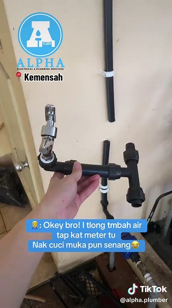 Installation tap🚰 kat meter. 📍Kampung Kemensah #alpha #alphaplumber #plumber #kl #leak #clog #plumbing #plumberkl #fyp #fy #viral ☎️ 017-6449397