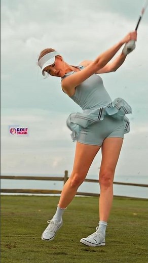 Amazing Golf Swing you need to see | Golf Girl awesome swing | Golf shorts | Claire Hogle