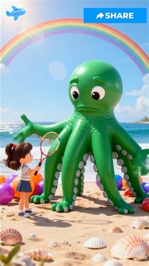 Letter O Magic! Balloons Pop and an Octopus Appears! 🎾💥