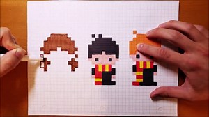 Pixel Art - How to Draw Harry Potter!