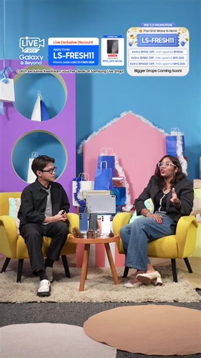 🔴🎥 [LIVE] Galaxy & Beyond Enjoy awesome deals up to RM1,050 OFF* at Samsung Live Shop! *Promo code for discount : LS-FRESH11 (Valid until 9 November 2025) Learn more: http://spr.ly/MY_Samsung-Live-Shop_fb T&Cs apply | Samsung