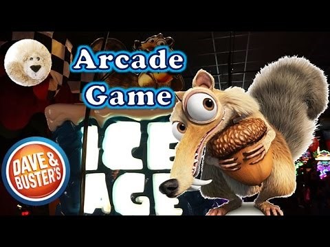 ICE AGE Arcade Game Dave & Busters Game Play Crack the Ice Video Game Ticket Win D&B
