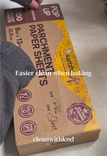 Bleached parchment paper is no good, go with an unbleached option. This makes clean up easier 🙂 #clean #fyp #viral #foryou #tiktokshop