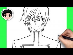 How To Draw Lelouch Lamperouge from Code Geass - Step By Step Tutorial | Quick Doodle
