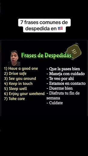 Siete frases de despedida comunes en USA #aprendiendoinglés #ingles #español #inglésamericano