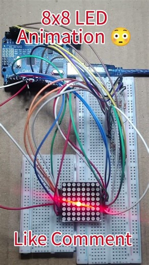 Arduino 8x8 Dot Matrix Animation 😳#Arduino #LEDMatrix #Electronics #DIY #Shorts