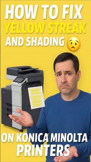 🟡Konica Minolta Troubleshooting – Yellow Streaks SOLVED!🖨️ #shorts