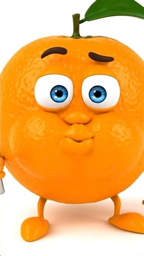 “Funny Orange Face 😘 |ASMR Fruit Animation #AI Asmr Trends#AI Animation-trends #orange#comedy #funny