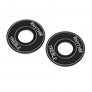 Guitar Toggle Switch Washer, Aluminum Plate Rhythm Treble Washer Ring for Electric Guitar(Black) Electric Guitar Accessories