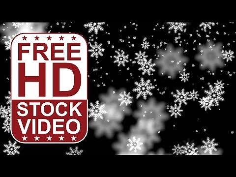 Free Stock Videos – abstract animated snowflakes falling on black background seamless loop