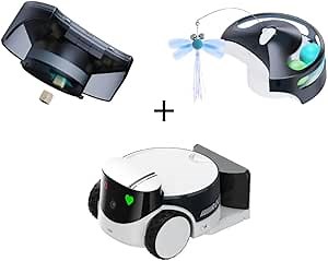 ROLA PetPal 2.5K Cat Camera All-in-One Package (w/Treat Dispenser + Interactive + Storage Modules): Treat Toss, Rolling Balls, Teasing Stick, Movable WiFi QHD Cam, Night Vision, 2-Way Audio, Remote A