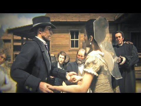 Red Dead Redemption 2 - John Marston & Abigail Full Date Proposal and Wedding Cutscene