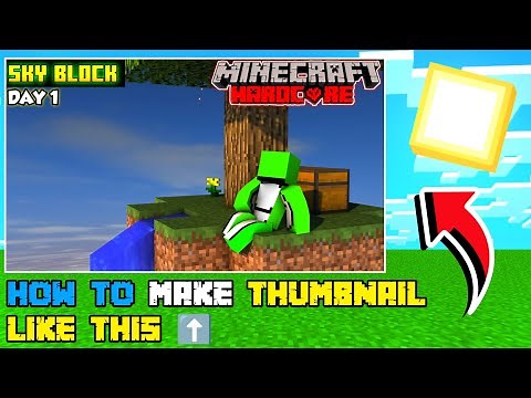 Minecraft Sky Block Thumbnail Tutorial