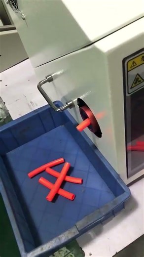 Corrugated pipe cutting machine for PVC tube #corrugated #corrugatedpipe #pipecutting