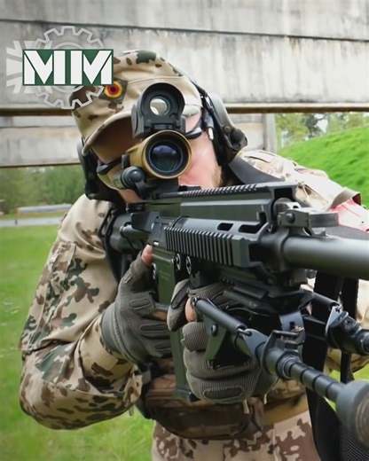 1.4M views · 37K reactions | The G27, a 7.62mm NATO rifle, combines durability and precision with a gas piston system, free-floating barrel, and modular design, ideal for mid-range engagements. | Military Mechanics | Facebook