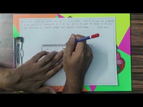 KTU Engg Graphics | Module 1 - Lecture 2 | Projection of lines | Line rotation method | Tony John