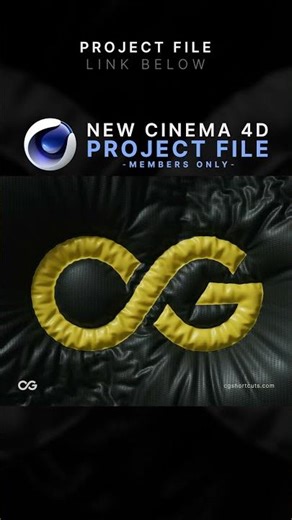 Cinema 4D Inflating Cloth Logo ⭐ C4D + Redshift Project File