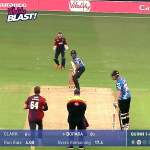 It has come 13 years after the first, but Ravi Bopara has his second T20 century! 😎 He's hit a fabulous 108 this evening #Blast23 | Vitality Blast